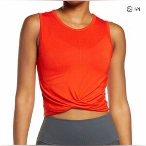 Alo Yoga Cherry Red Cover Tank